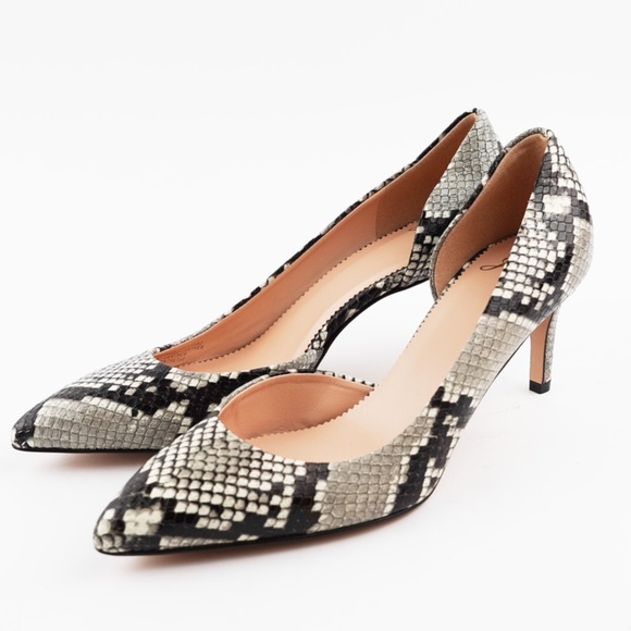 New J.CREW Lucie Pumps in Snake-Embossed Leather - Picture 5 of 6